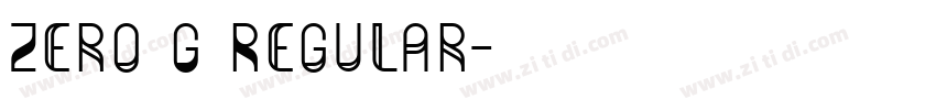 Zero G Regular字体转换